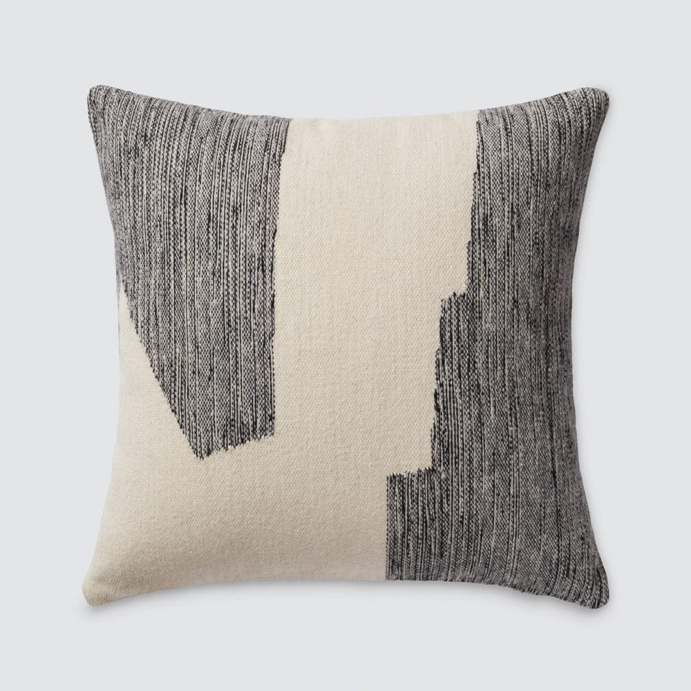 Neutral Modern Decorative Pillow, black and cream
