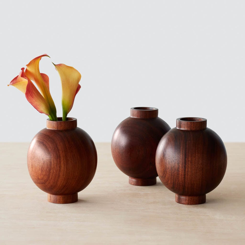 Tikal Wood Bud Vase