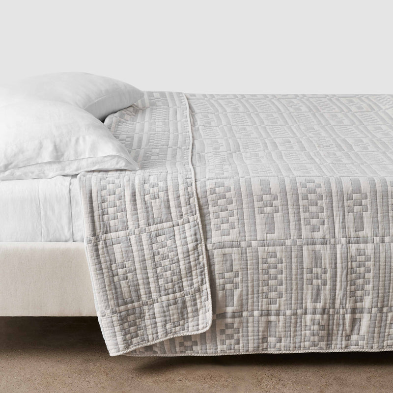 Cotton Quilt Bed Sets Queen Blankets Hexagon Honeycomb Textured