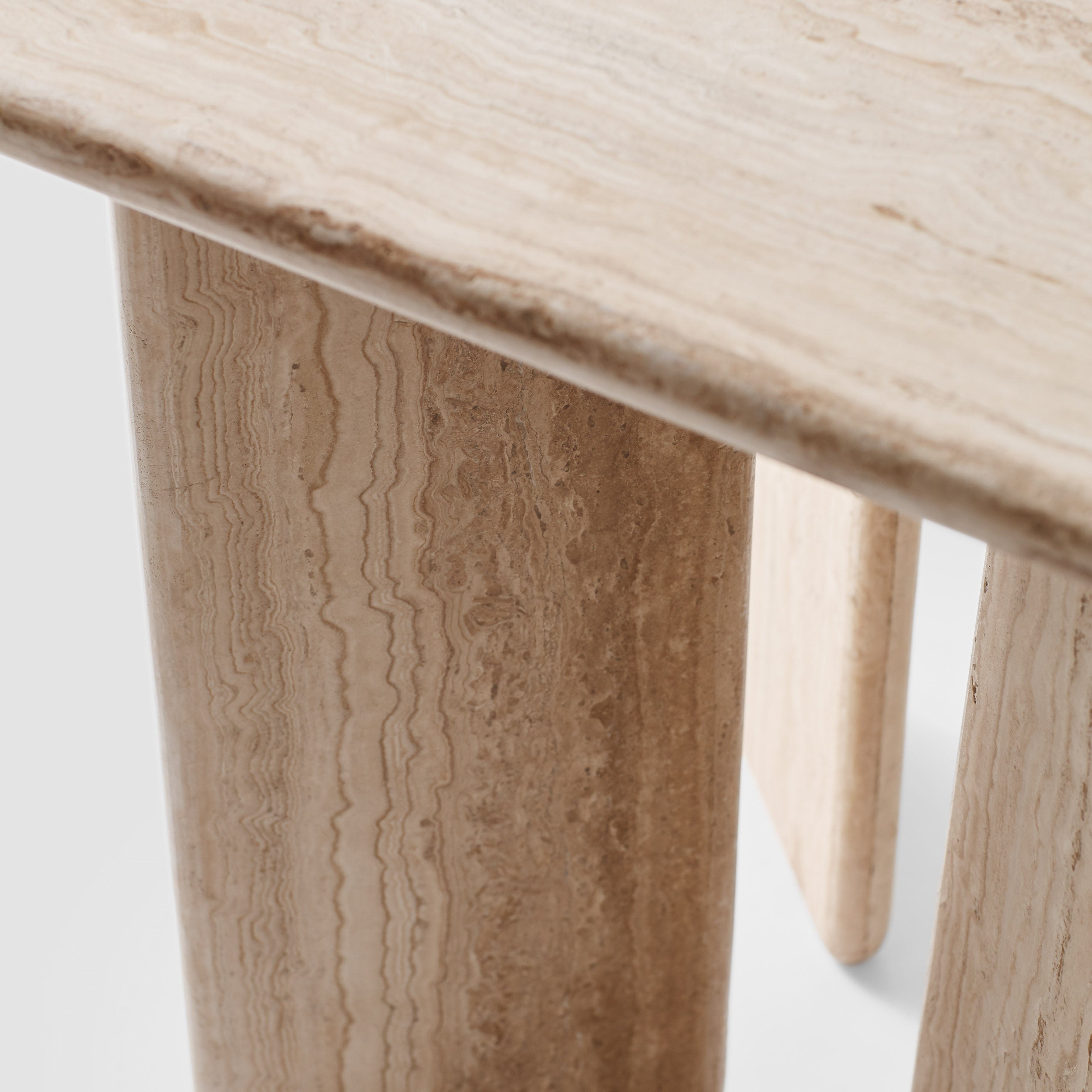Amata Travertine Side Table – The Citizenry