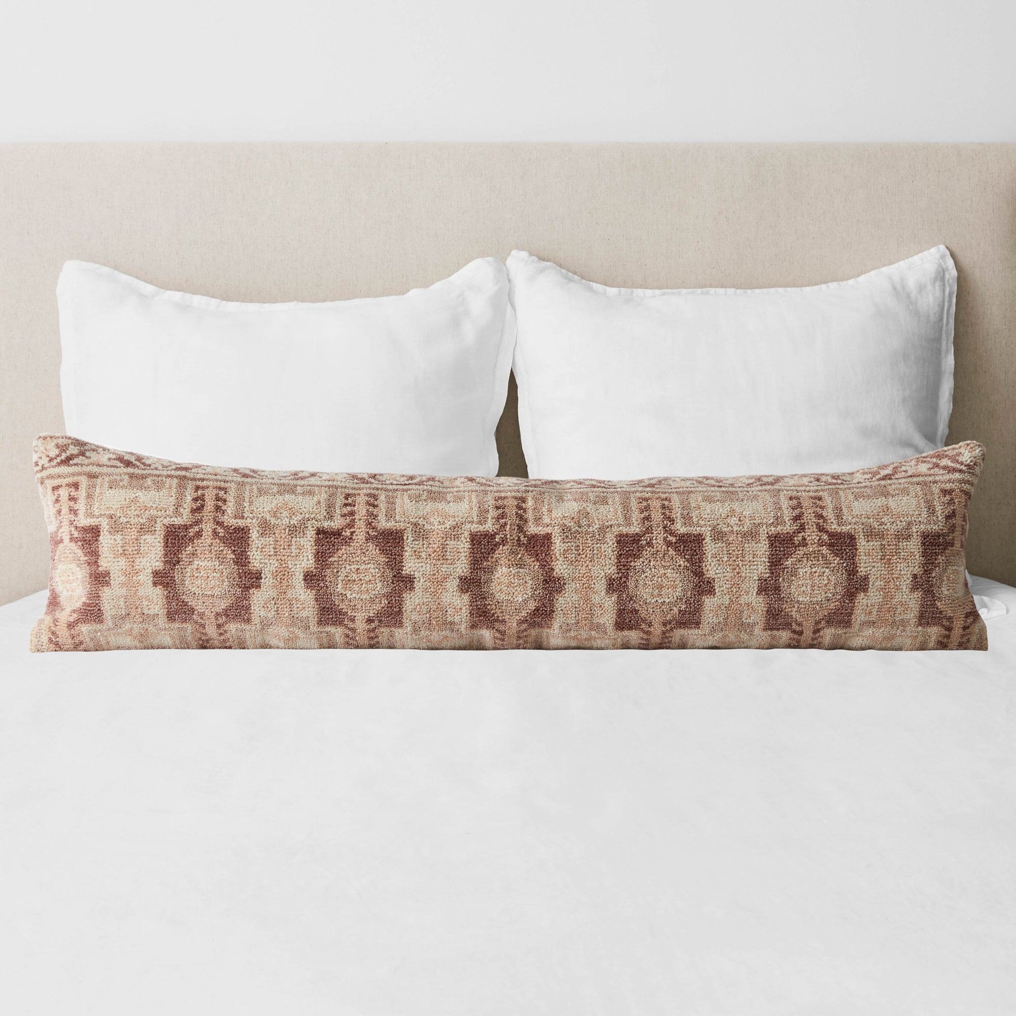 Hana Hand-Knotted Lumbar Pillow - Mulberry, 12'' x 48''