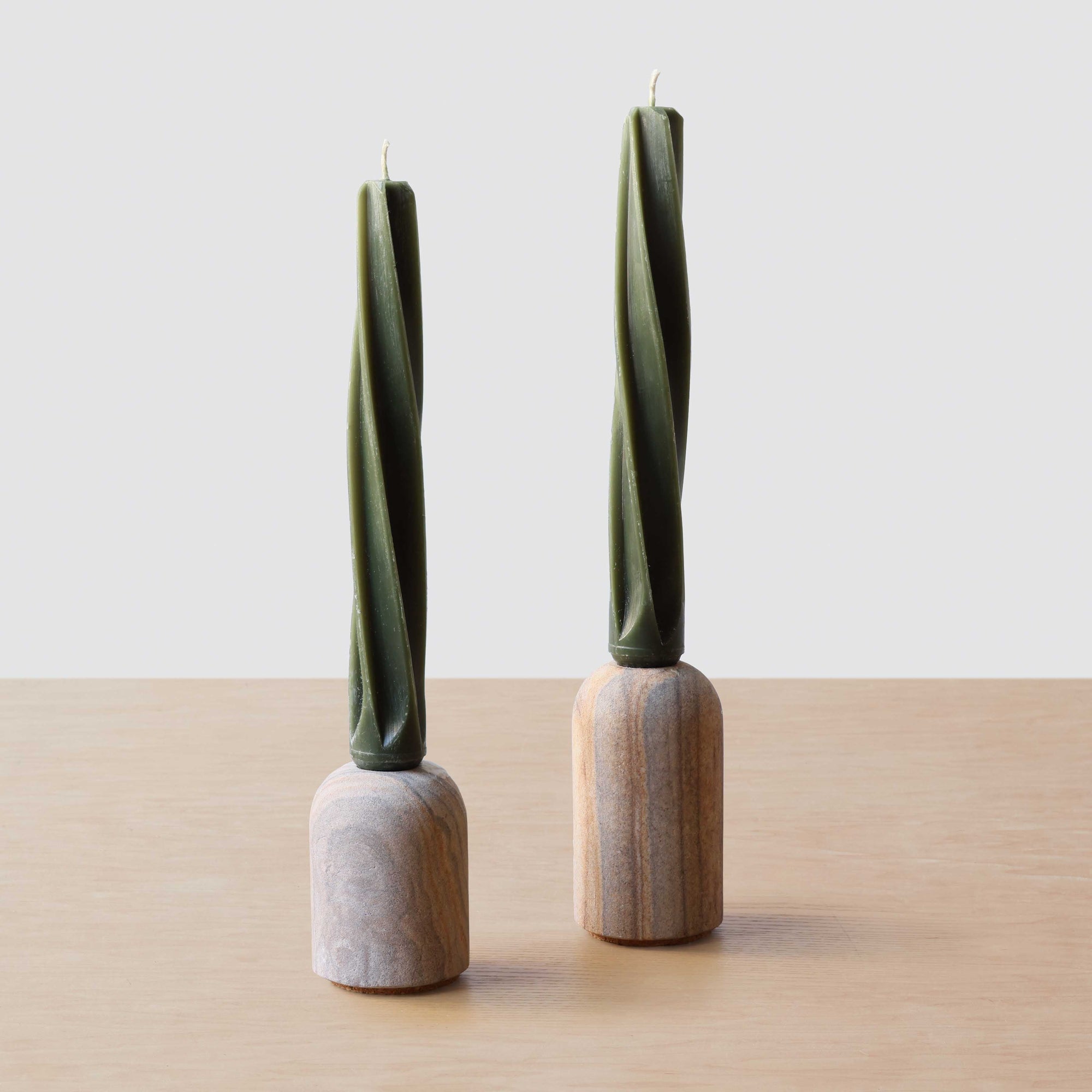 Twist Taper Candles - Set of 2 - Antique