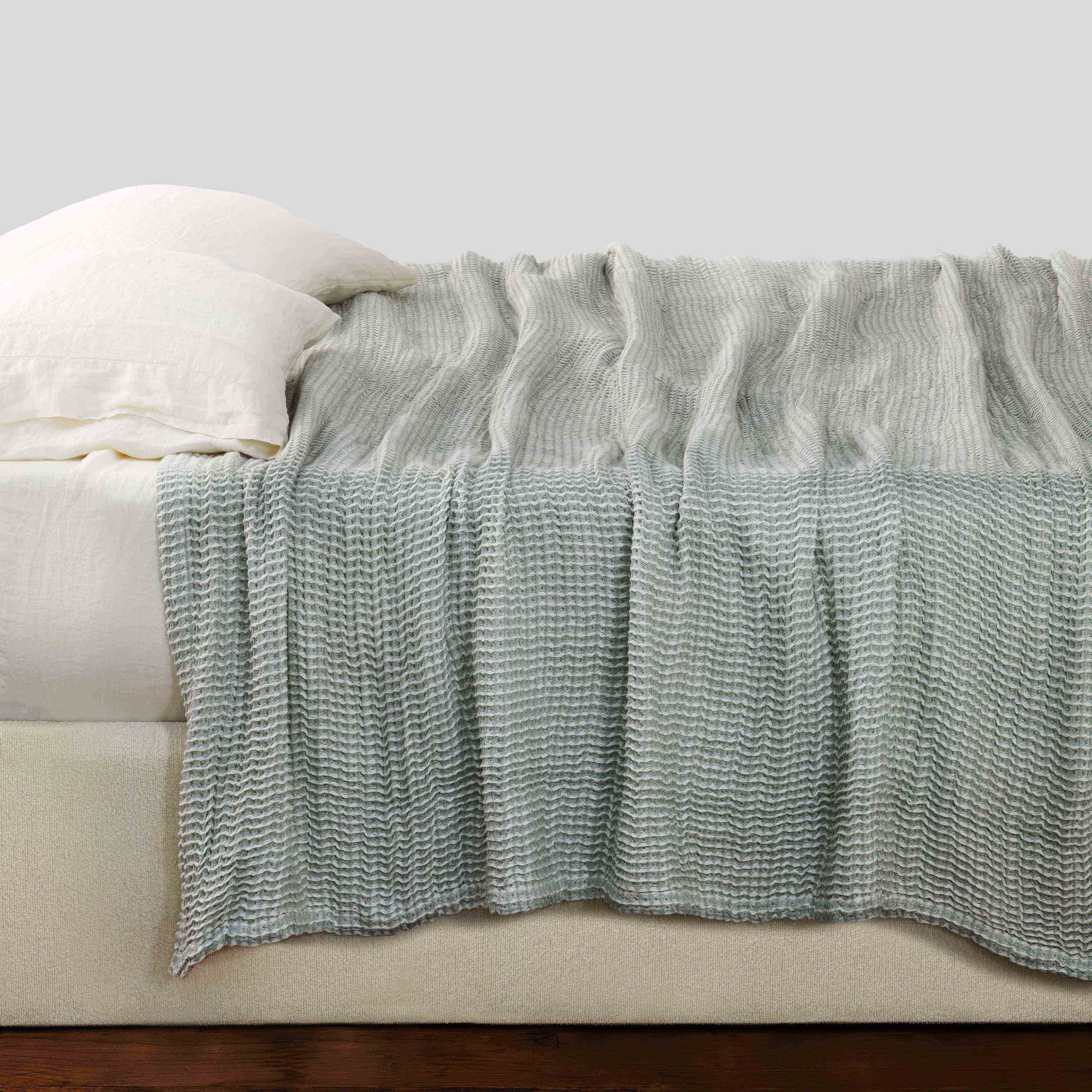 Imogen Waffle Blanket - Seaglass, Full, Queen