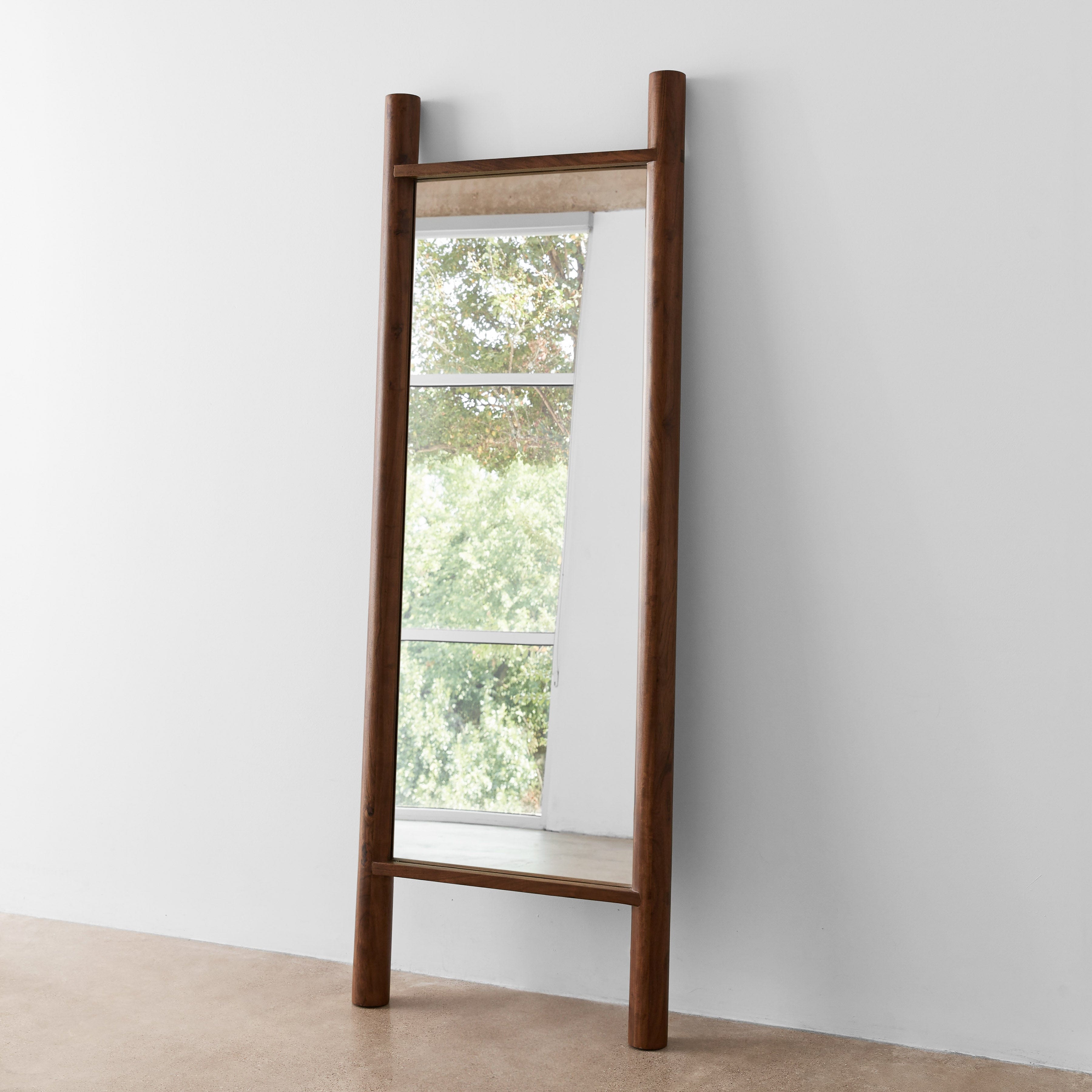 Johar Wood Floor Mirror