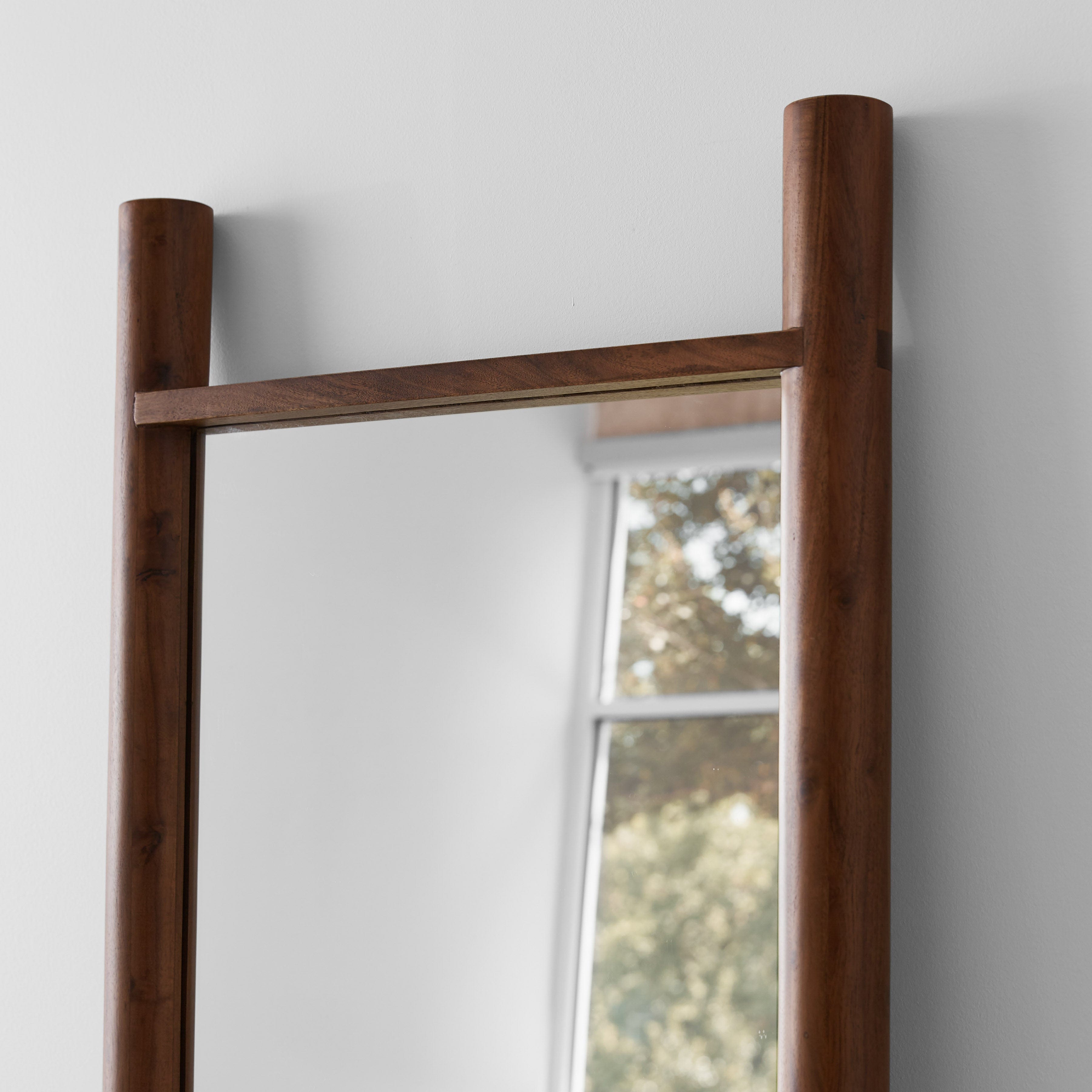 Johar Wood Floor Mirror - Thumbnail 2