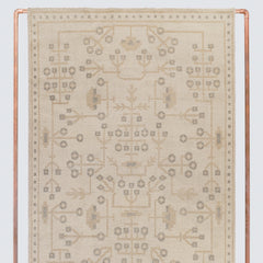 botanical area rug, ecru