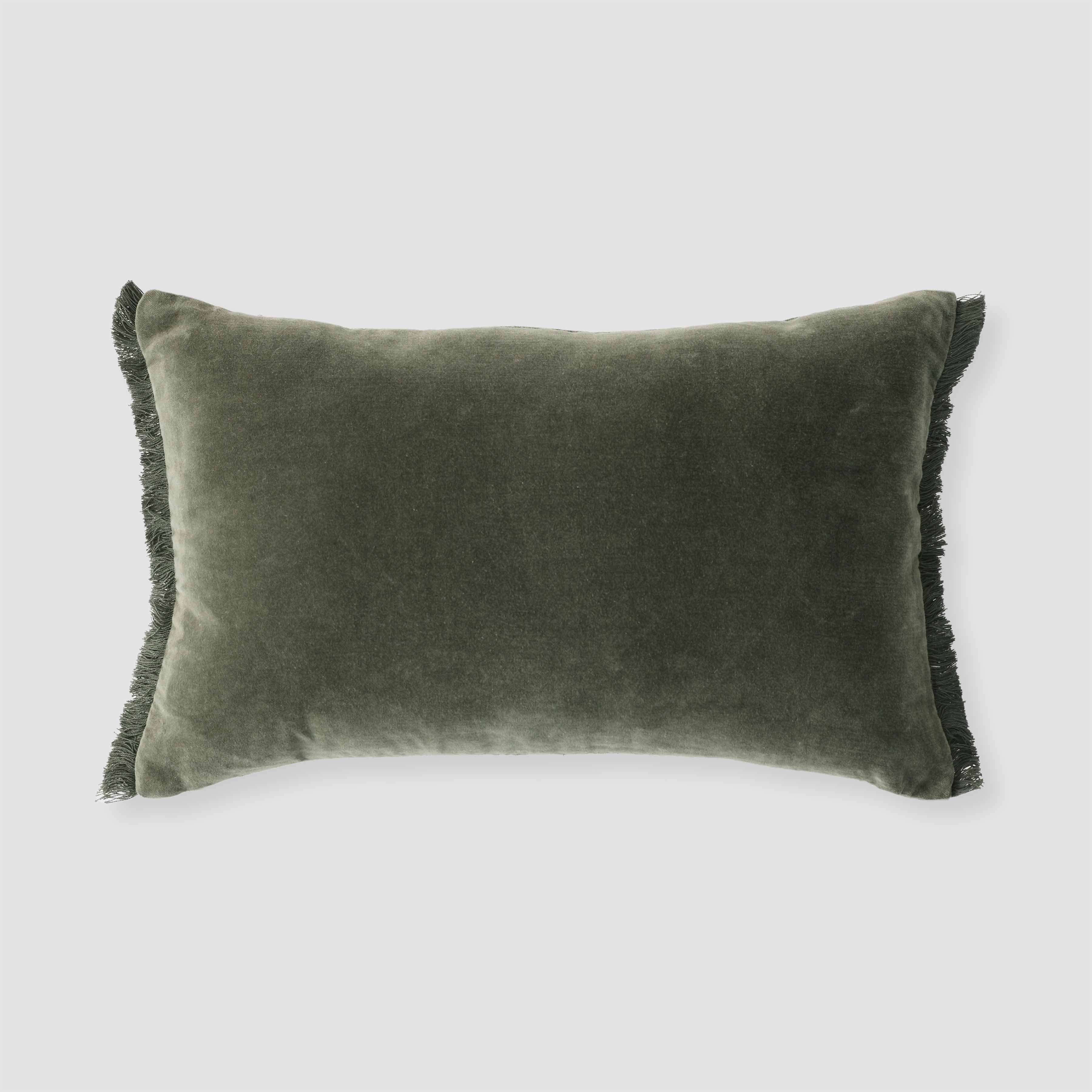 Naveta Velvet Small Lumbar Pillow - Thumbnail 2