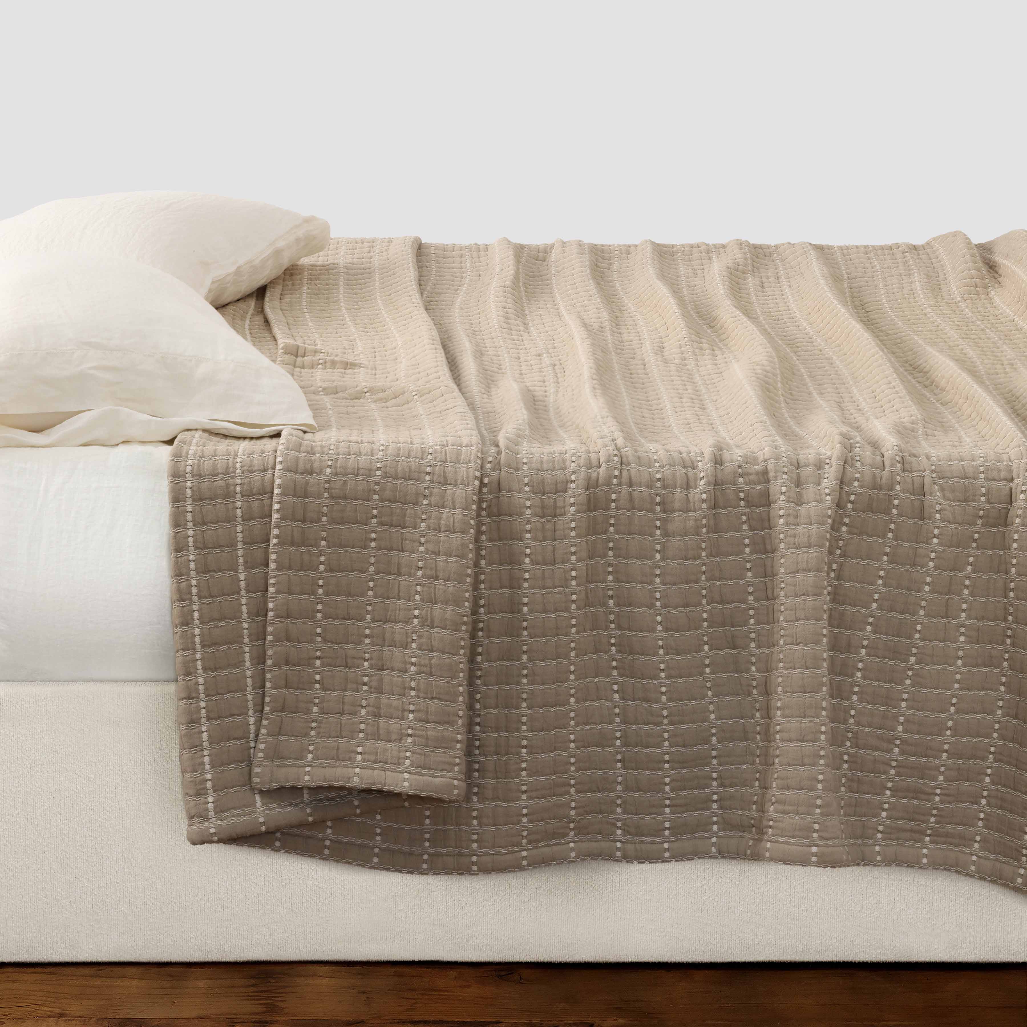 Naya Organic Cotton Quilted Bed Blanket - Thumbnail 2