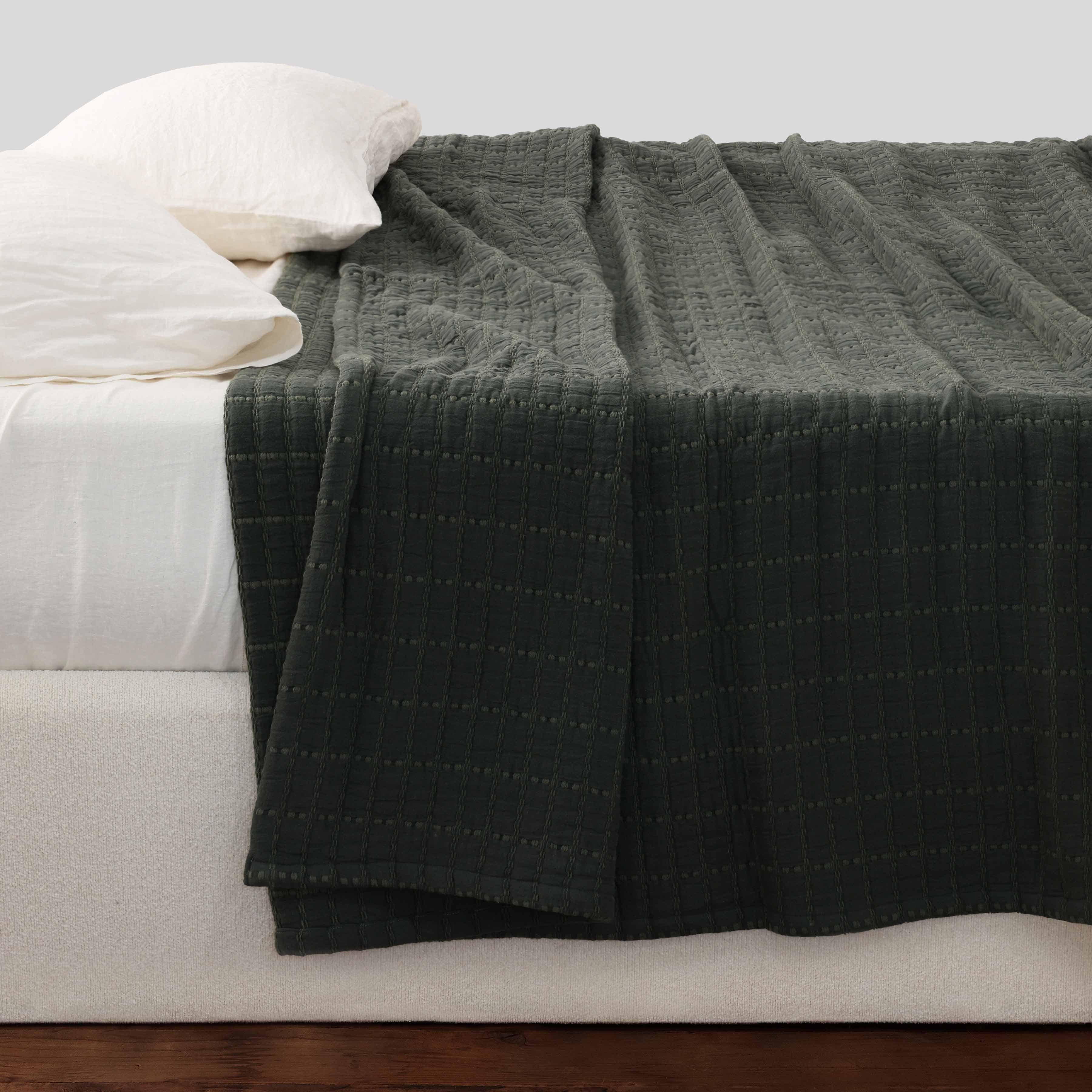 Naya Organic Cotton Quilted Bed Blanket - Thumbnail 3