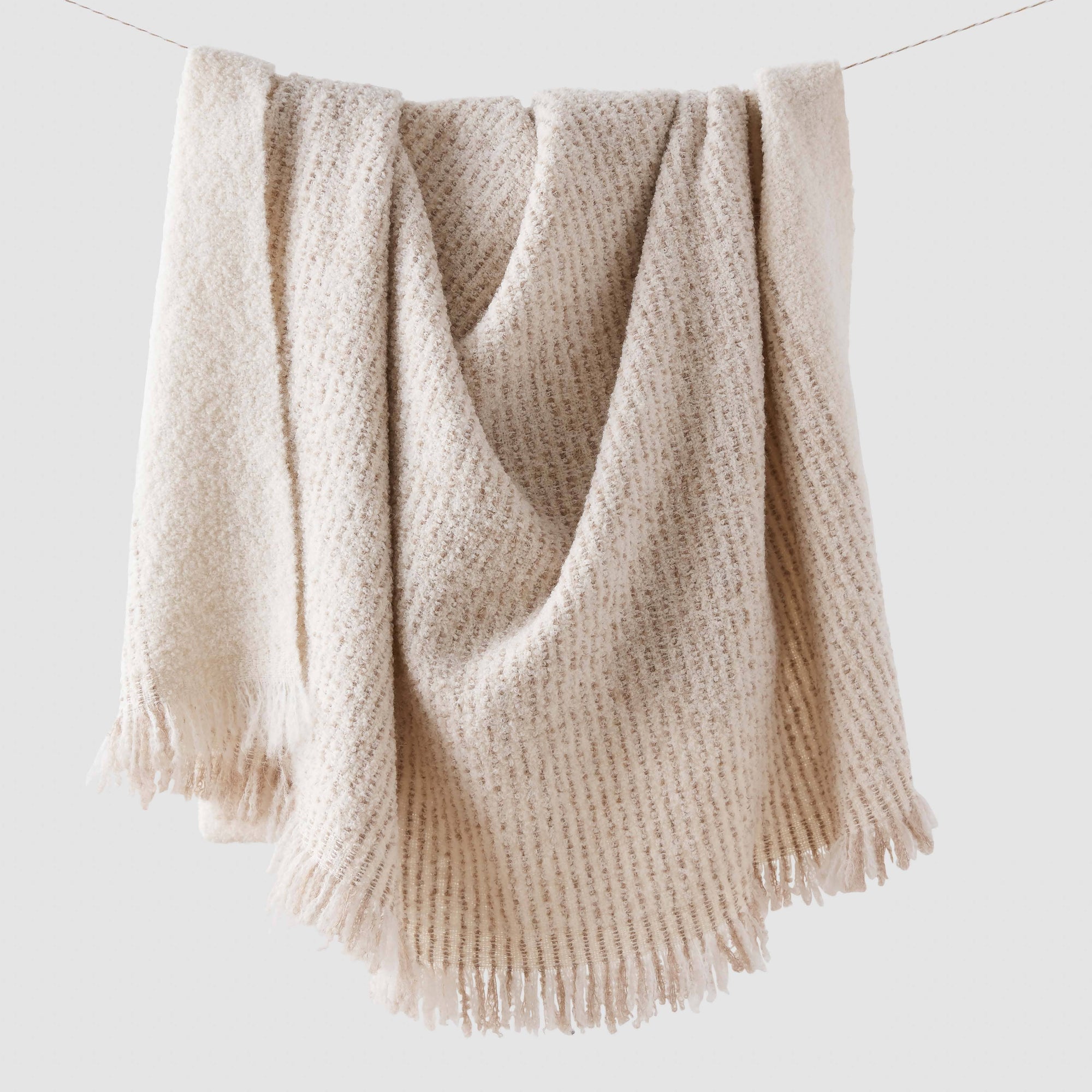 Pradera Boucle Throw Blanket - Sand