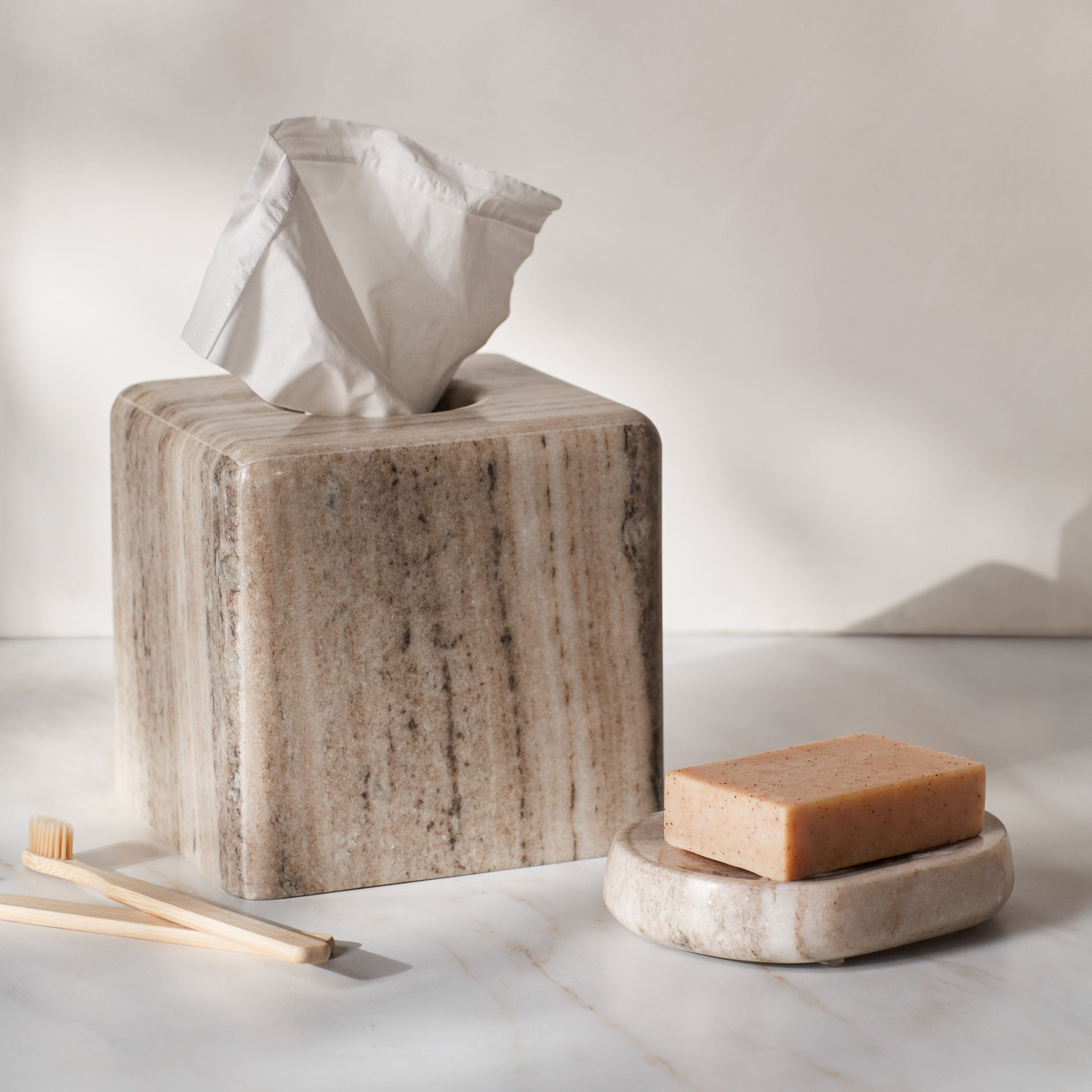 Riya Marble Tissue Box – The Citizenry