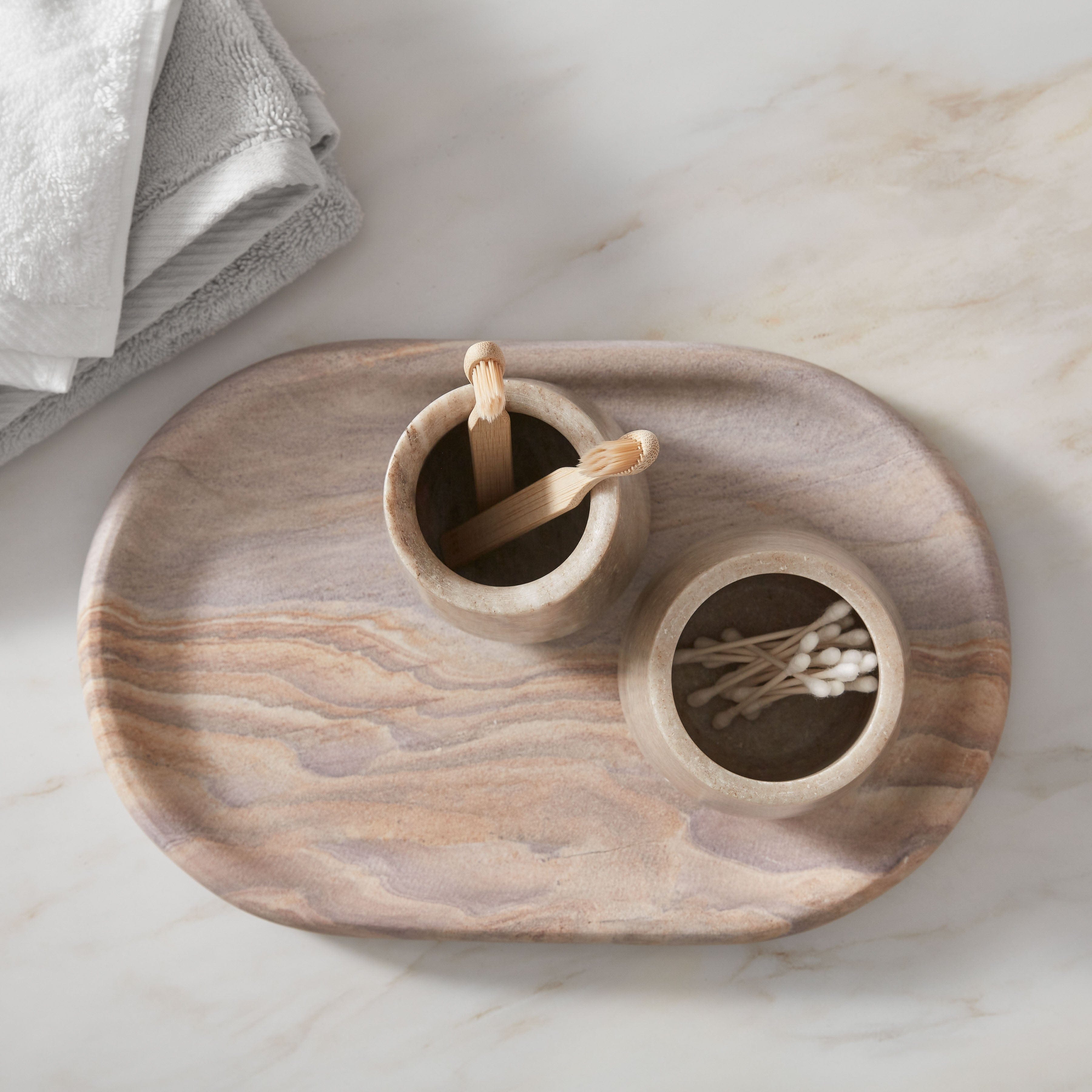 Riya Marble Toothbrush Holder – The Citizenry