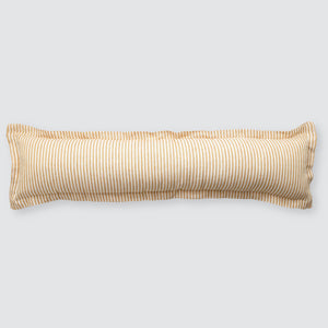striped lumbar pillow, turmeric