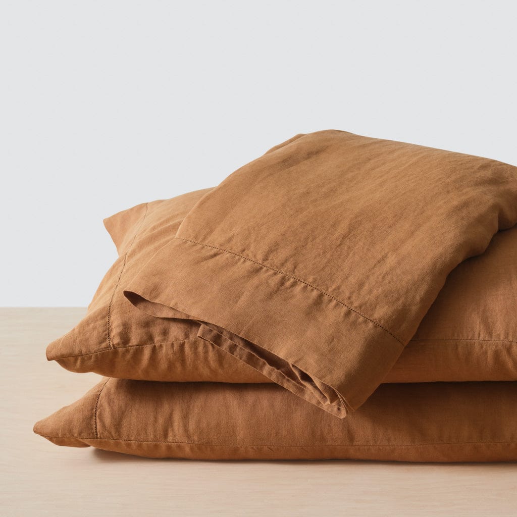 Stonewashed Linen Pillowcases with Ties - Thumbnail 3