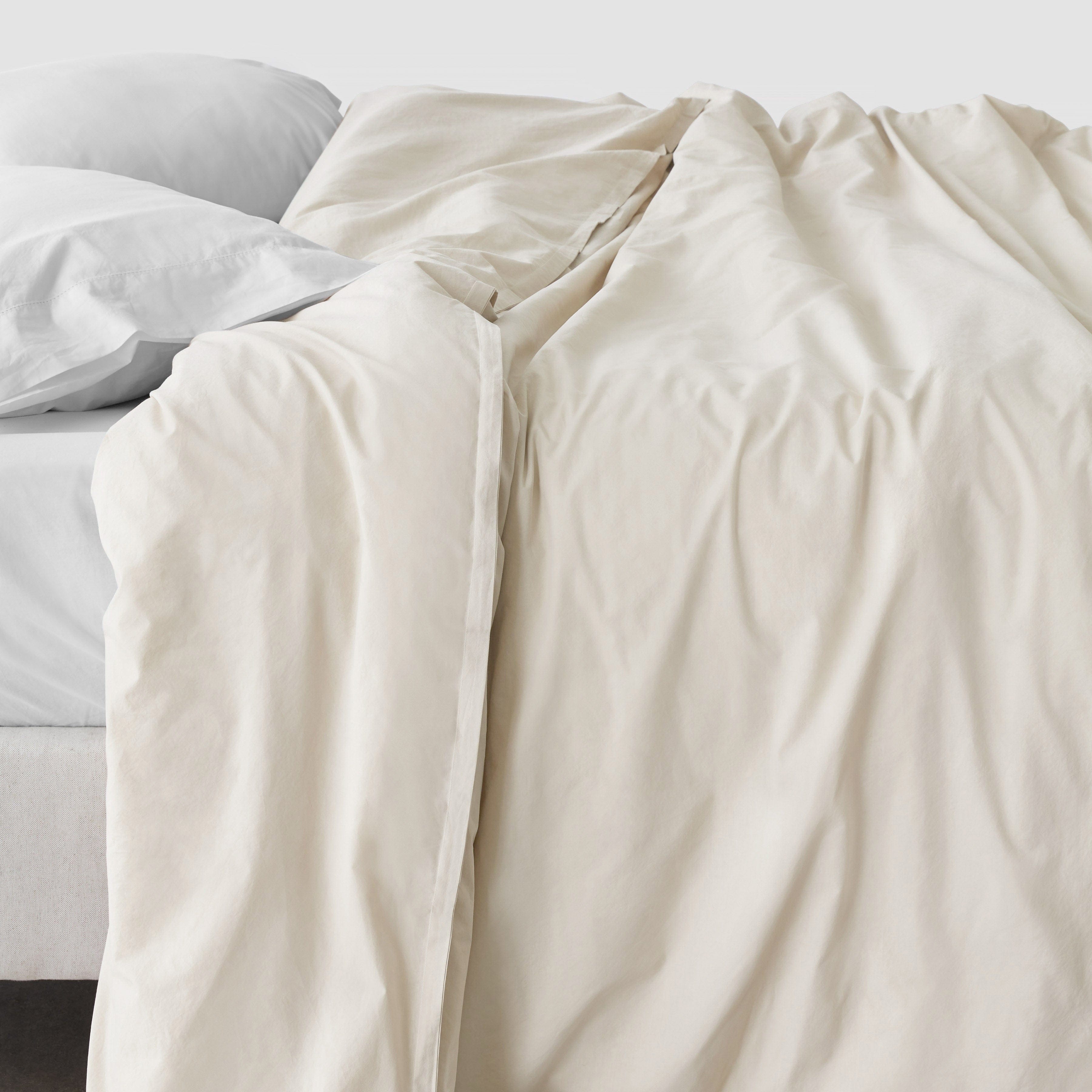 Stonewashed Organic Cotton Percale Duvet Cover - Thumbnail 4