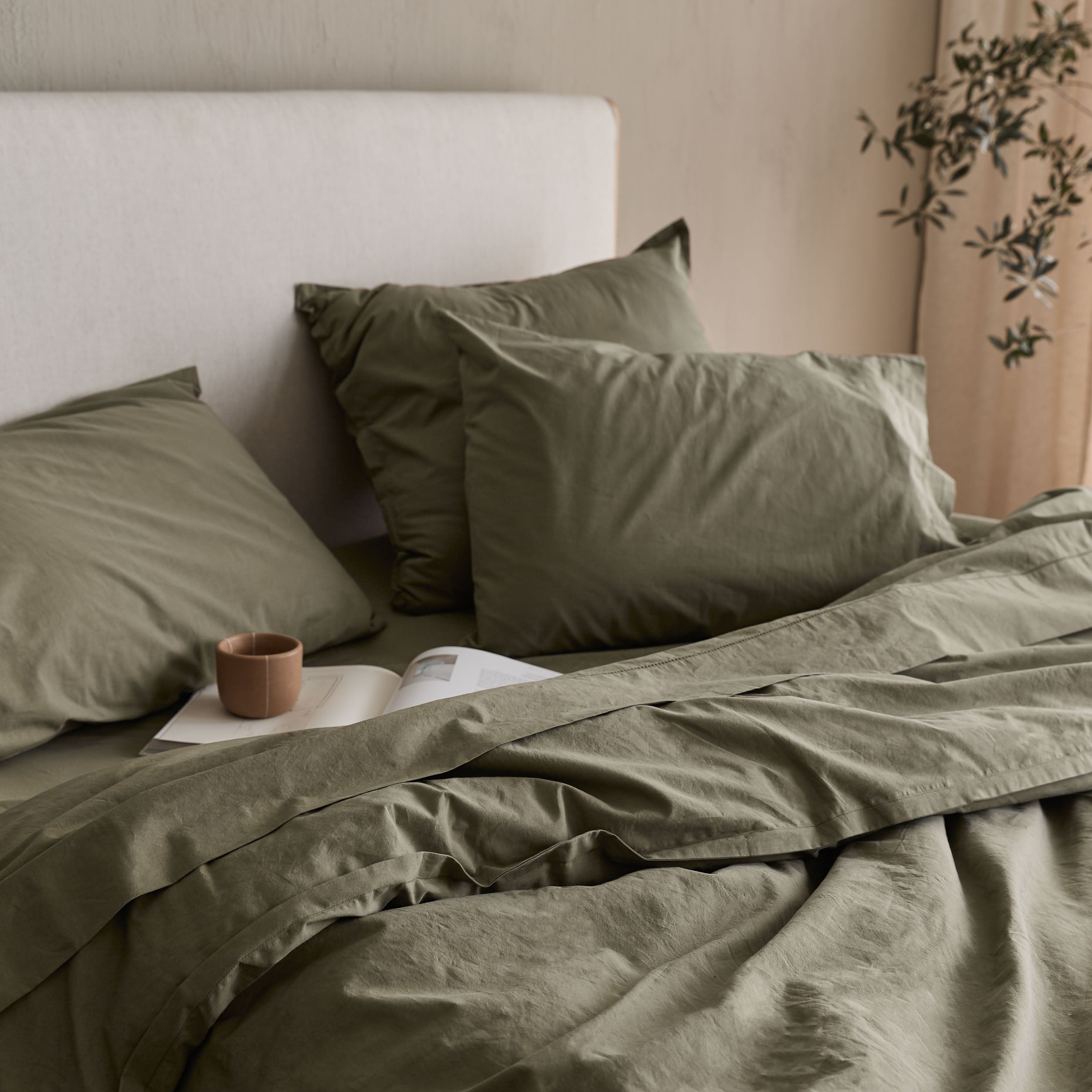 Stonewashed Organic Cotton Percale Duvet Cover