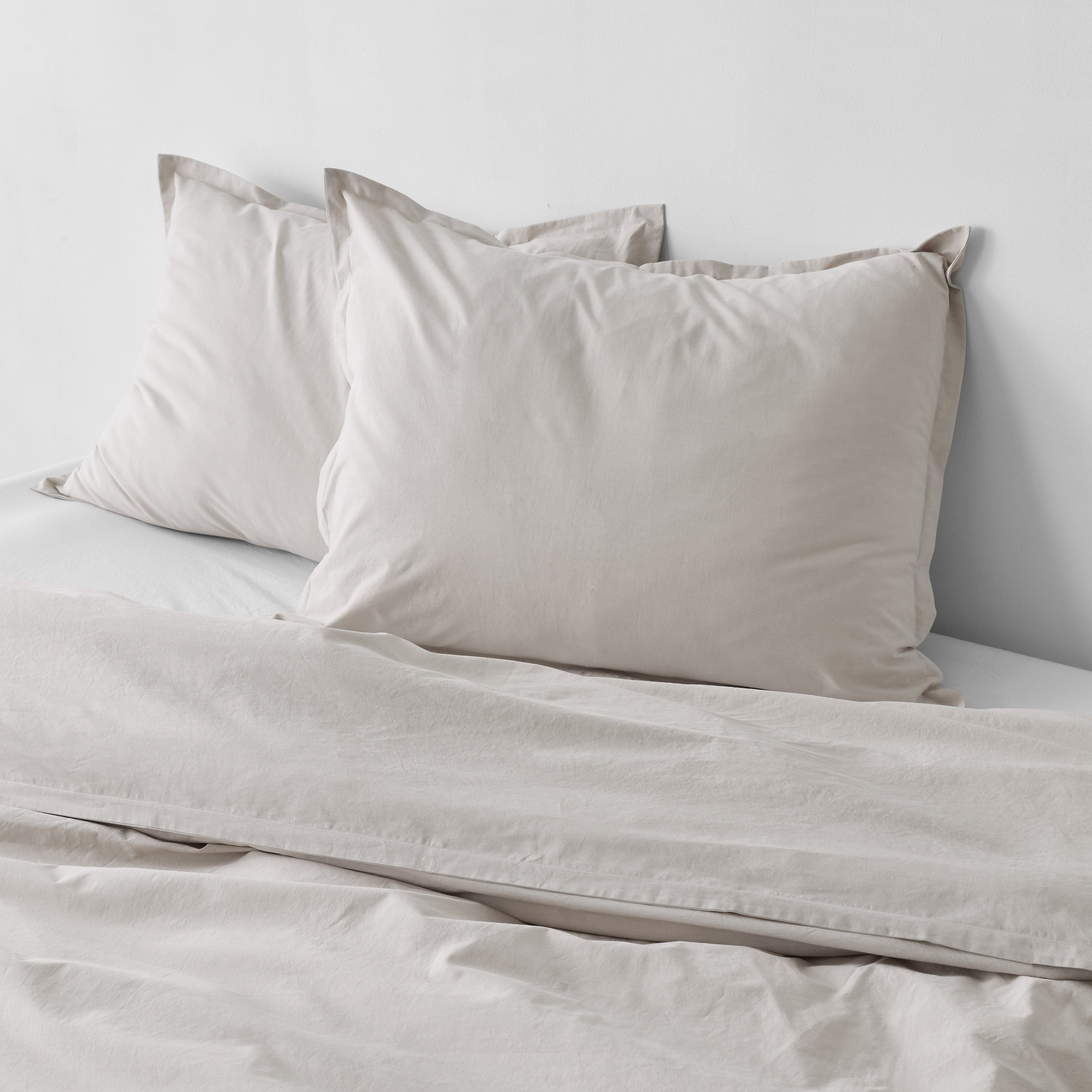 Stonewashed Organic Cotton Percale Duvet Cover - Thumbnail 3