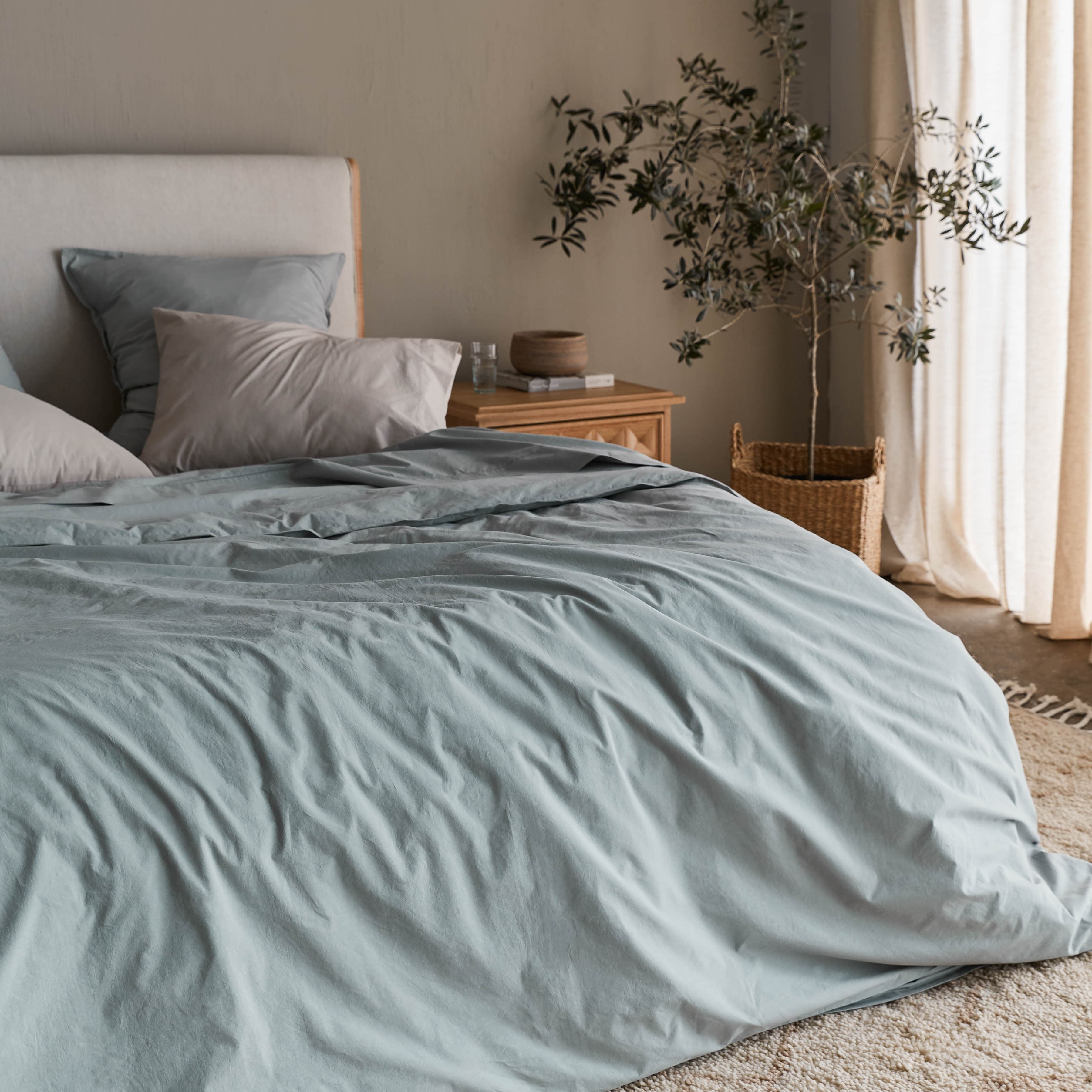 Stonewashed Organic Cotton Percale Pillowcases - Thumbnail 5
