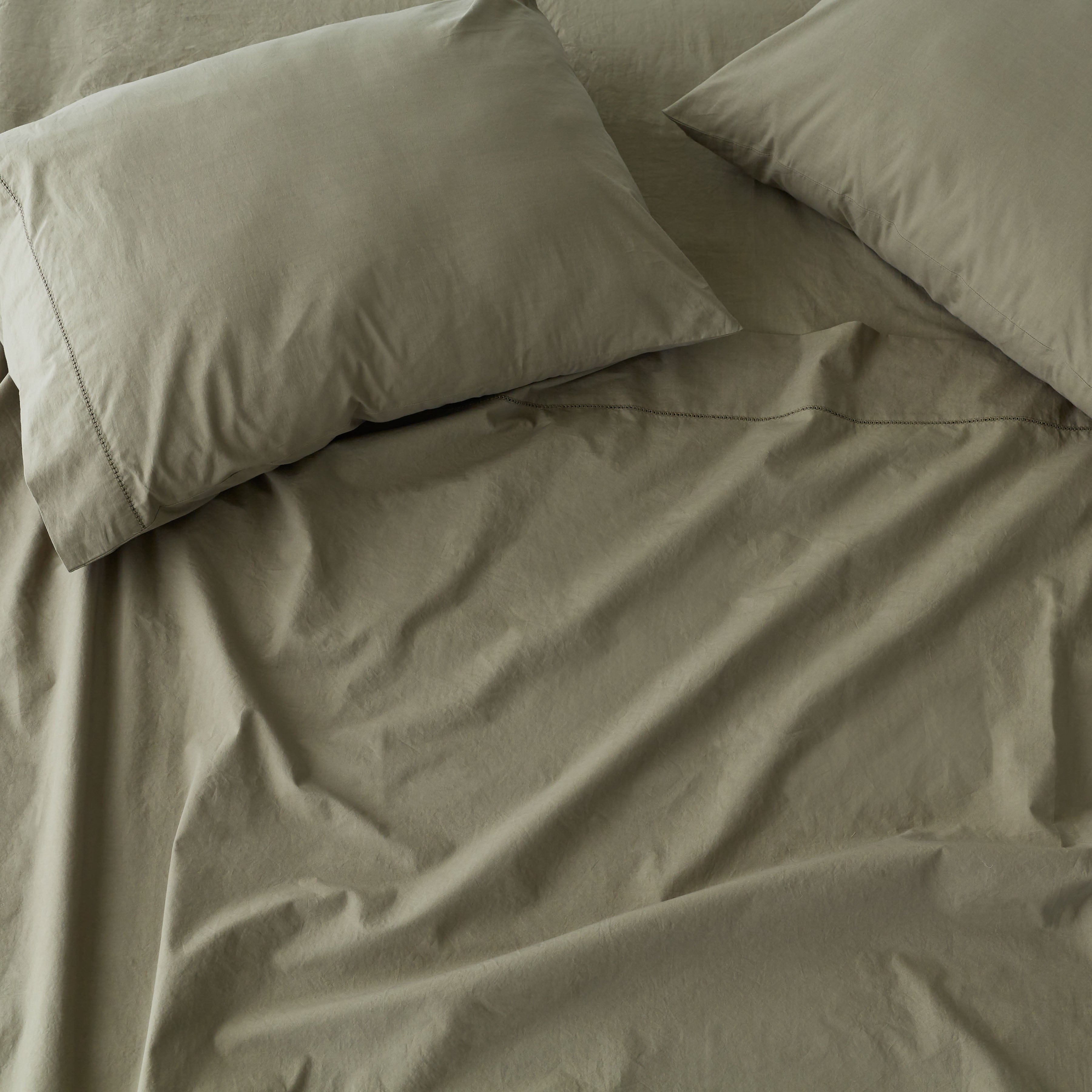 Stonewashed Organic Cotton Percale Sheet Set - Thumbnail 3