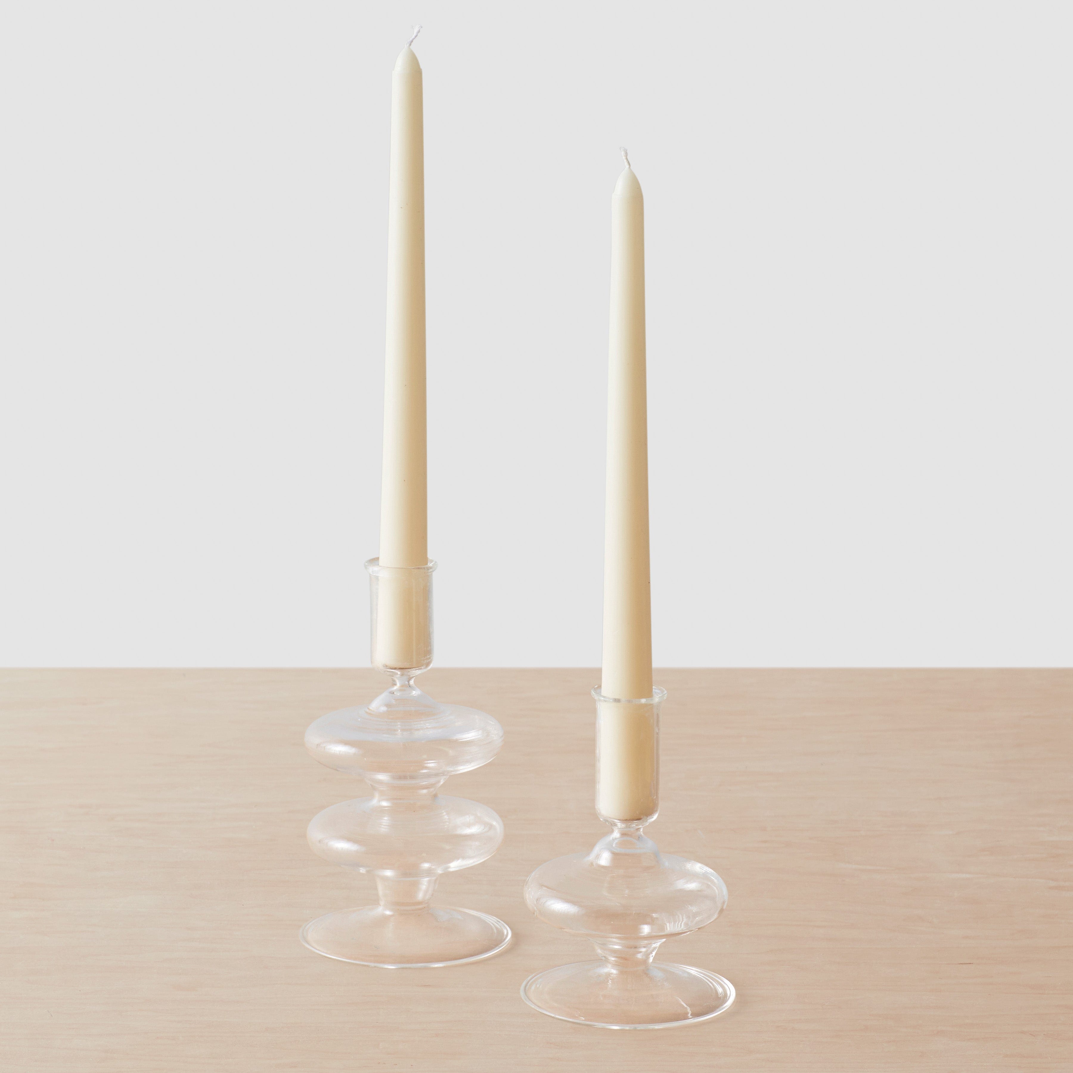 Veeha Glass Candle Holders - Set of 2