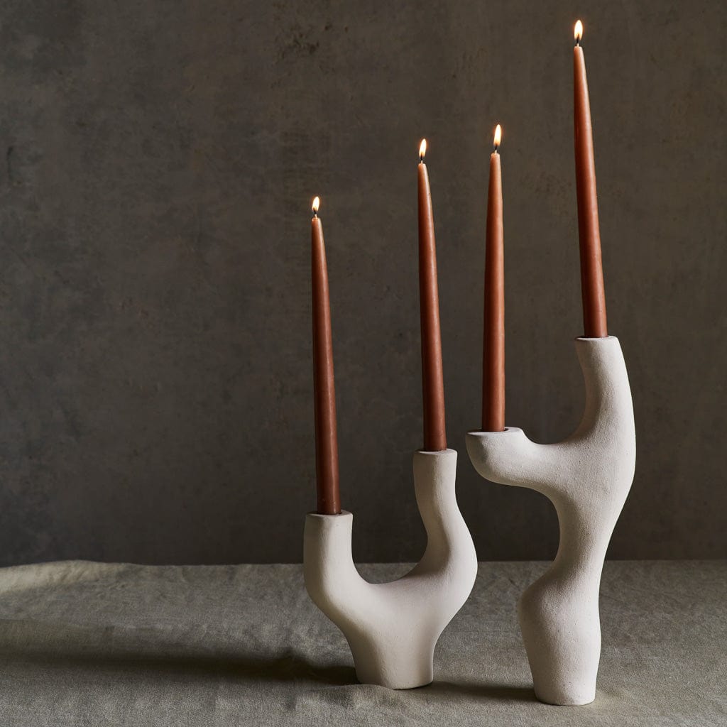 Vida Ceramic Candle Holders - Set of 2 - Thumbnail 5