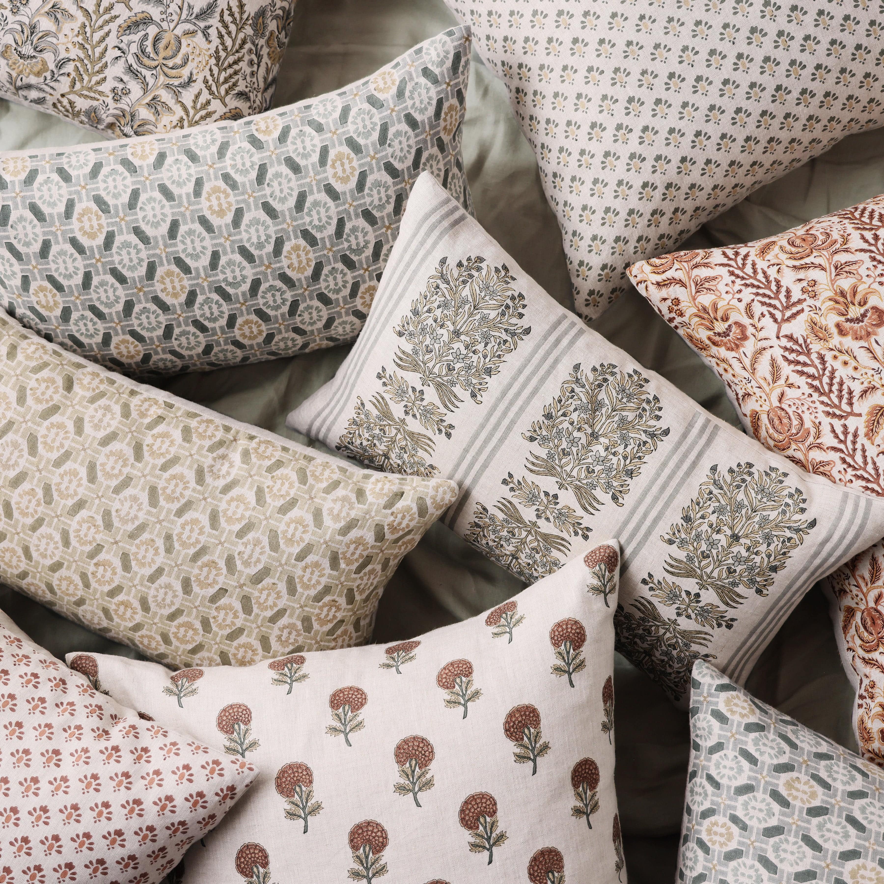 Zara Block Print Lumbar Pillow – The Citizenry