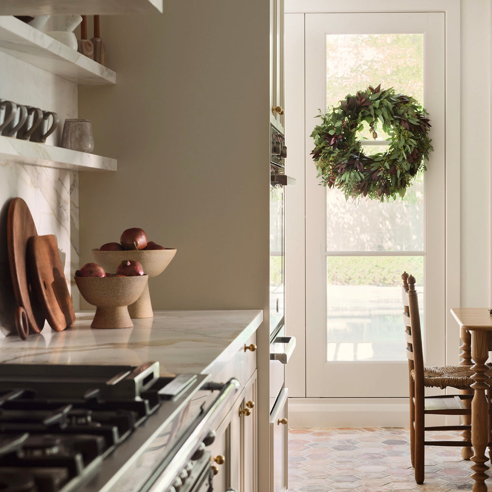Fresh Eucalyptus and Red Berry Wreath