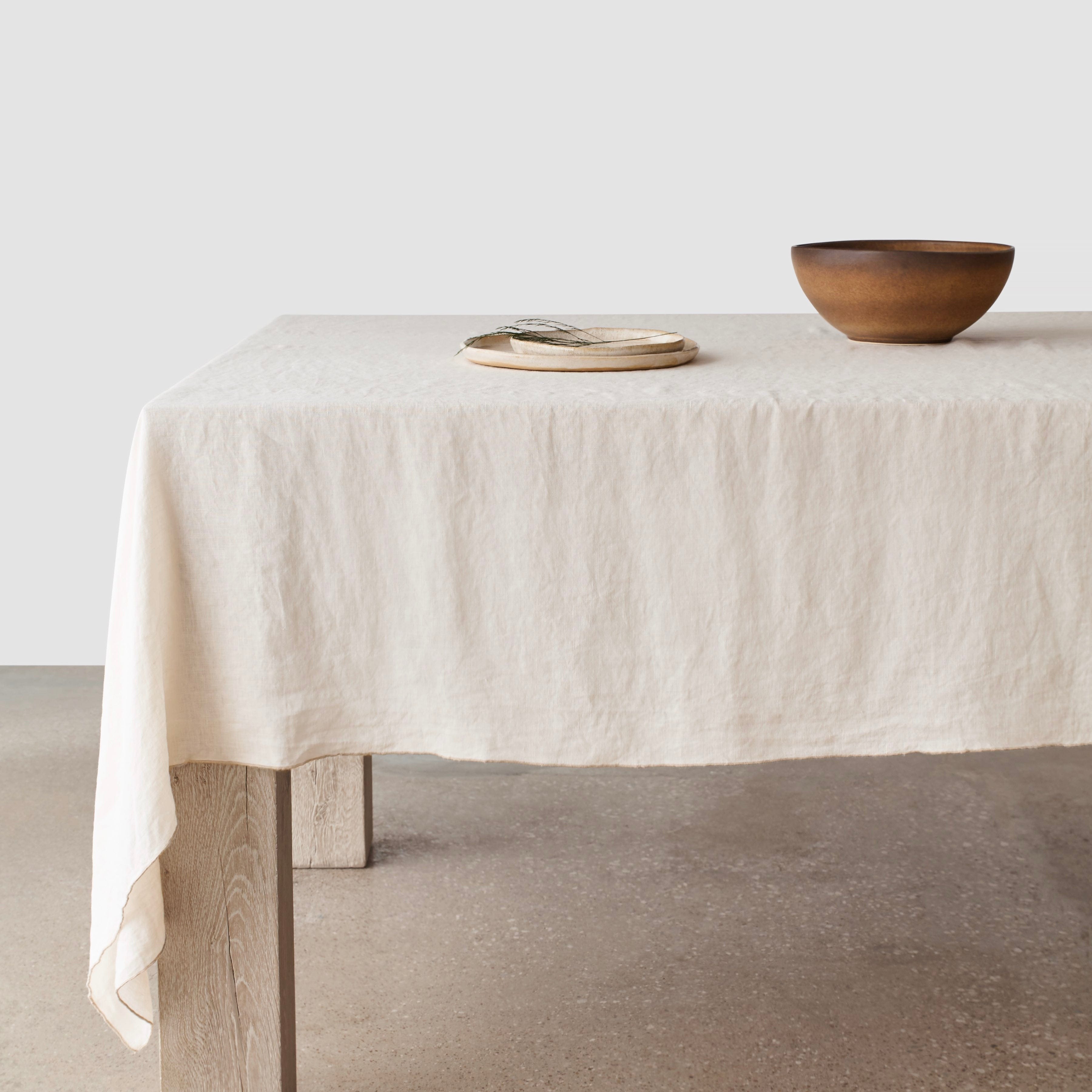 Stonewashed Linen Tablecloth - Thumbnail 4