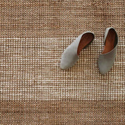 Jute Rug with Blue Shoes, tan