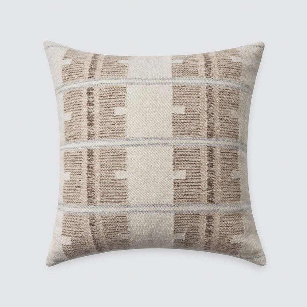 Geometric patterned pillow from Peru, sand