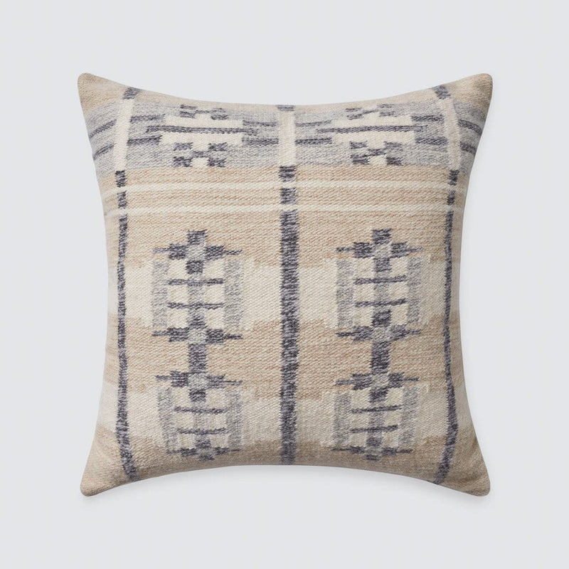 Marled patterned pillow, sand