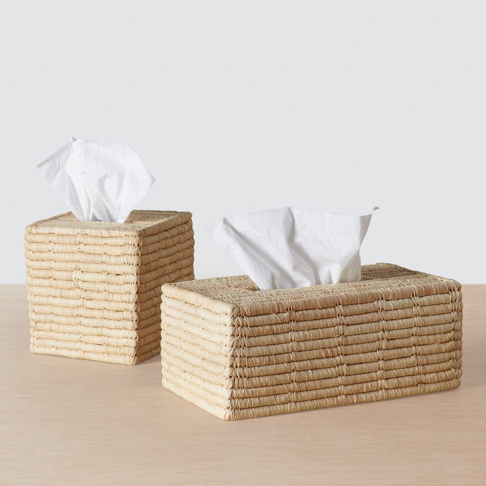 Long and square woven tissue box, long