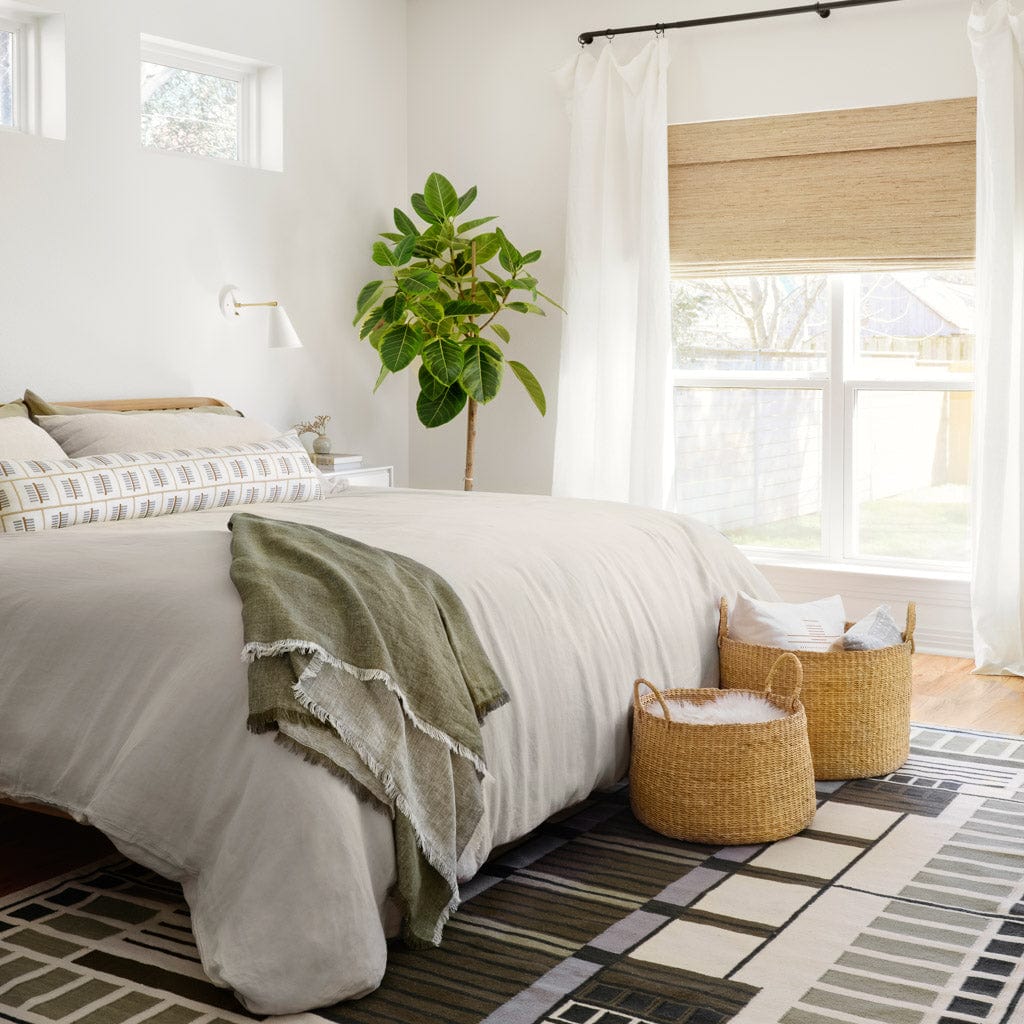 Amman Flatweave Area Rug - Olive | The Citizenry