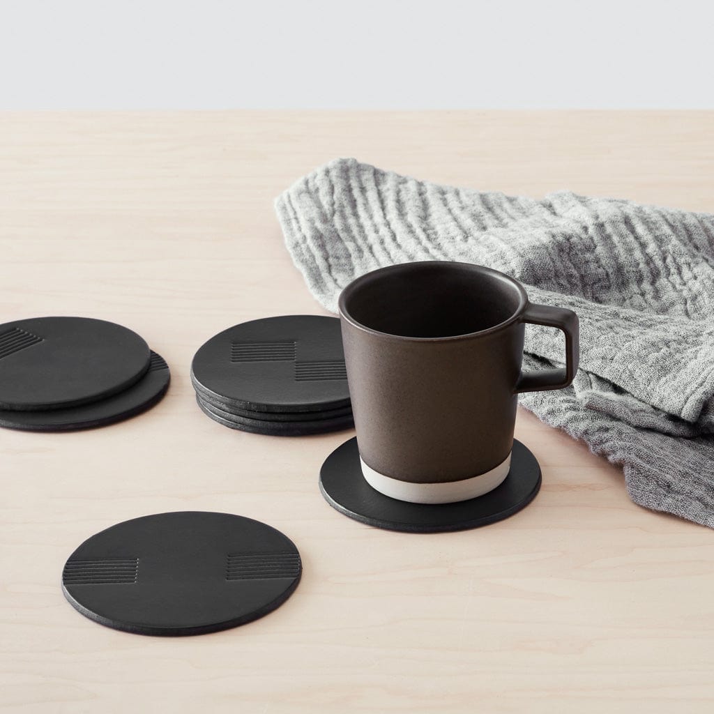 Leather Coaster Set | Modern Leather Coasters at The Citizenry