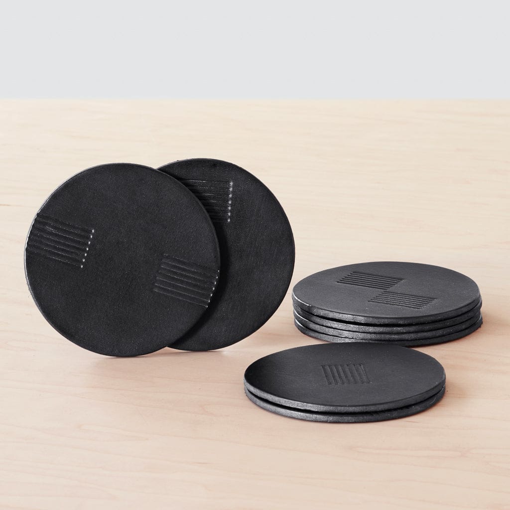Leather Coaster Set | Modern Leather Coasters at The Citizenry