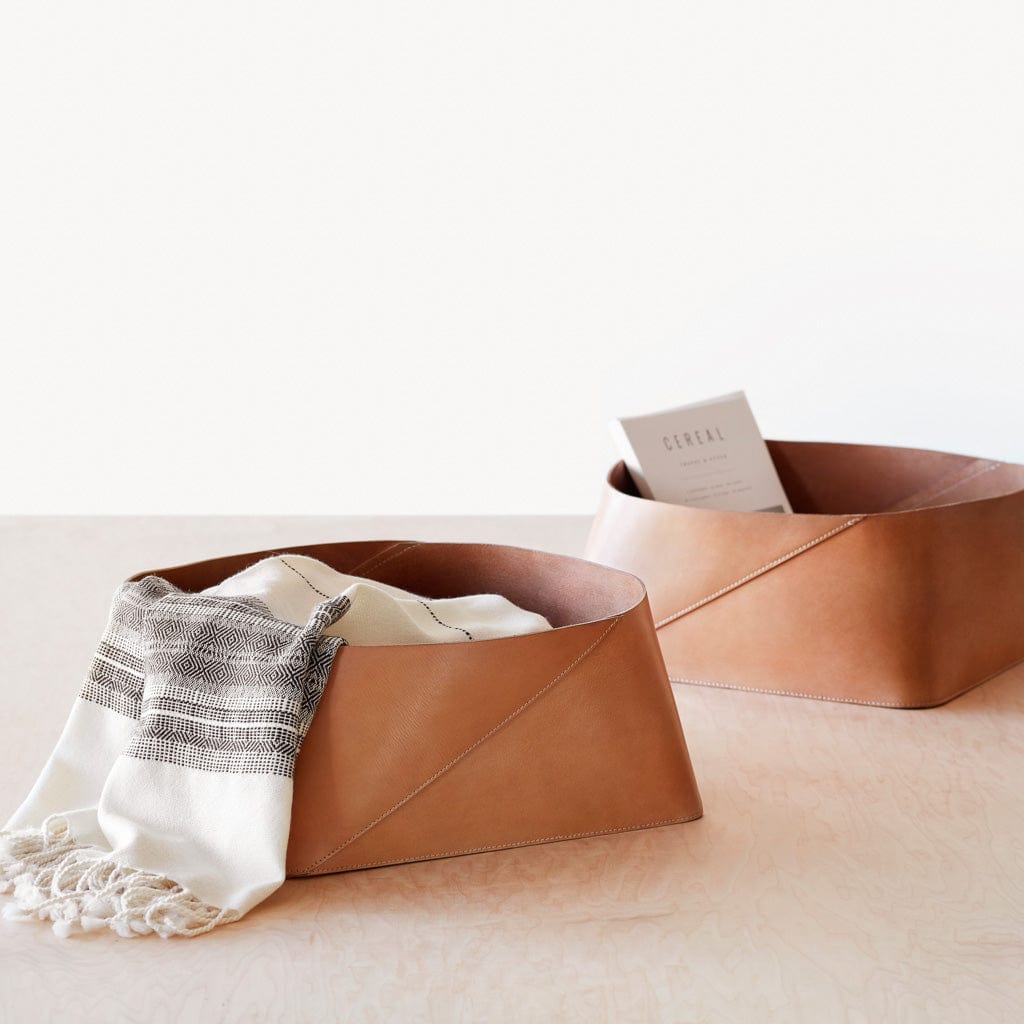 Leather Storage Basket | Modern Leather Bins at The Citizenry