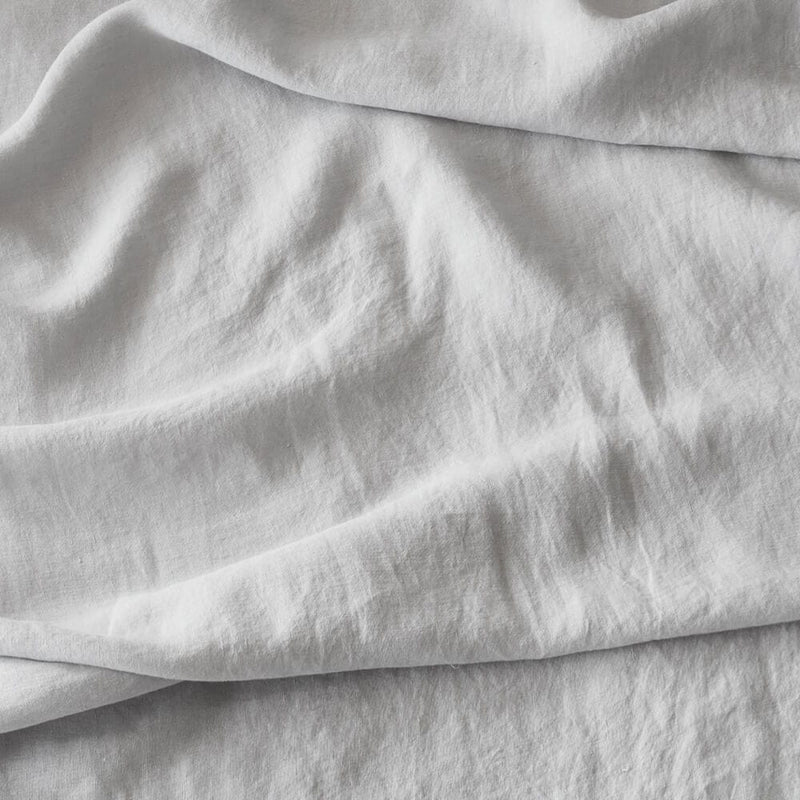 Close up of light grey linen sheet,light-grey