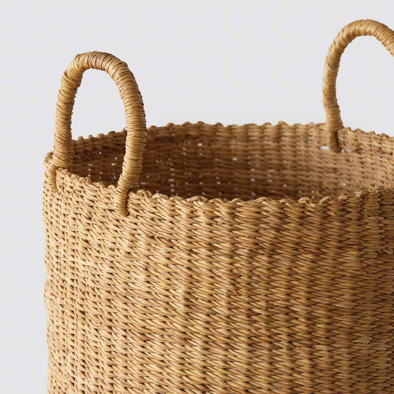 Handwoven Basket in Natural Materials, natural