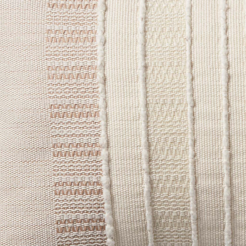 Close Up of Textured Cotton Botera Lumbar Pillow, tan