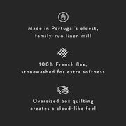 Crafted from French flax and stonewashed for extra softness, charcoal