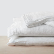 White Linen Sheet Set, white