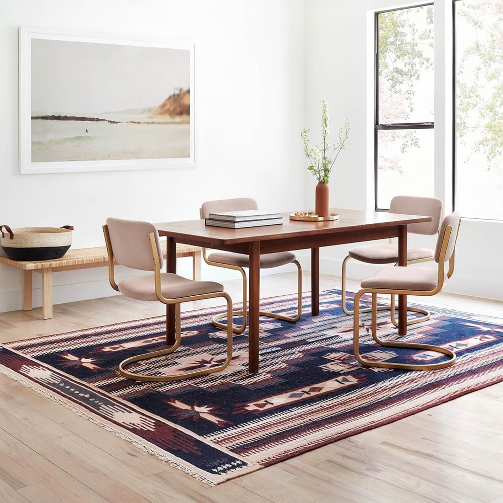 Large Area Kilim Rug in Dining Room