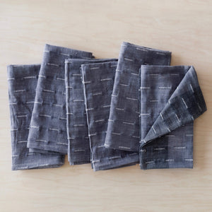 set of 6 napkins, blue