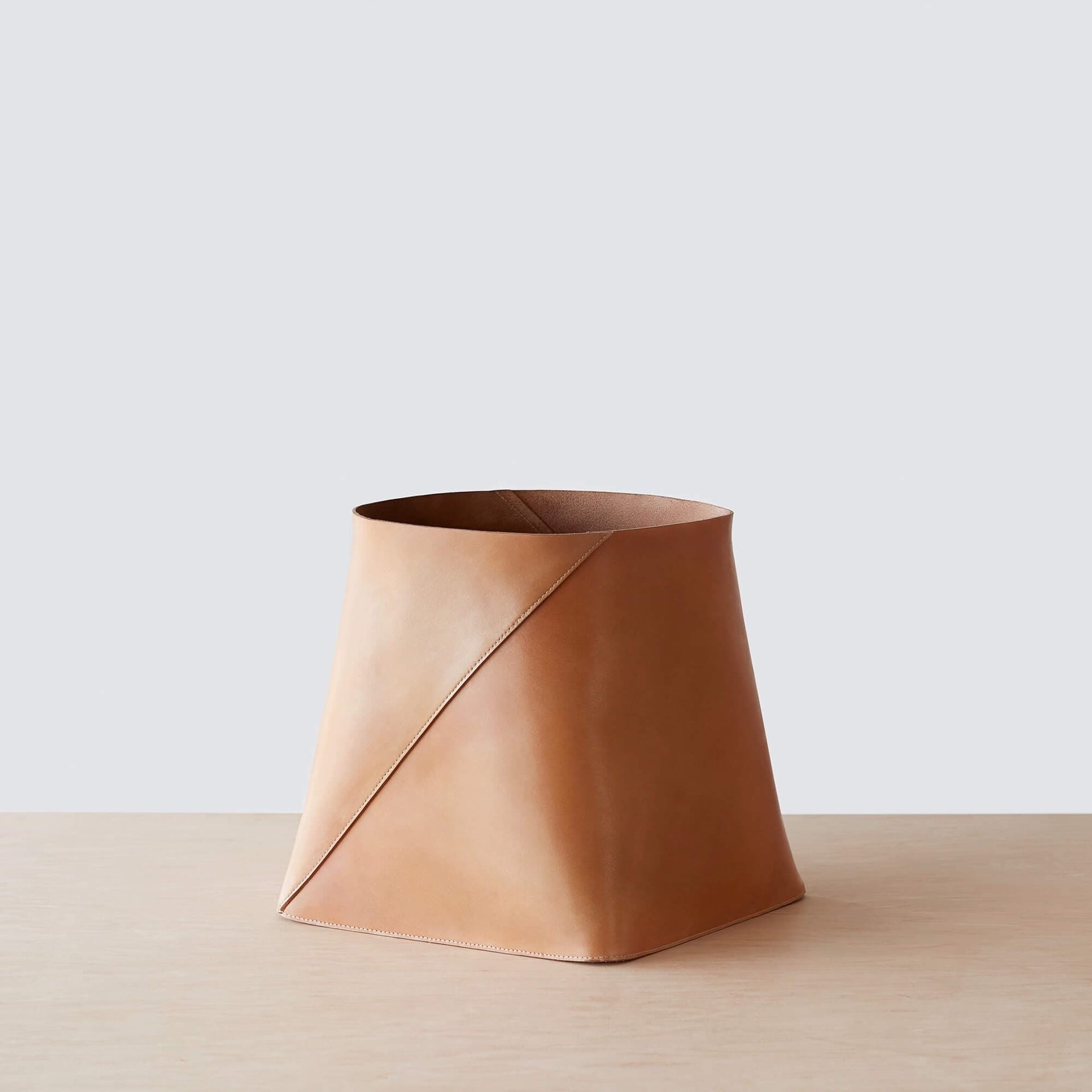 Large Azad Tall Leather Storage Bins