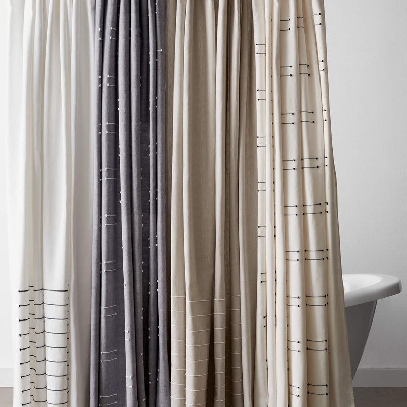 Modern Shower Curtains in Minimal Patterns, sand