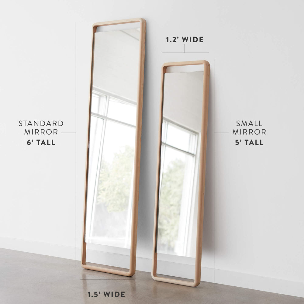 Hinoki Wood Standing Mirror Dimensions