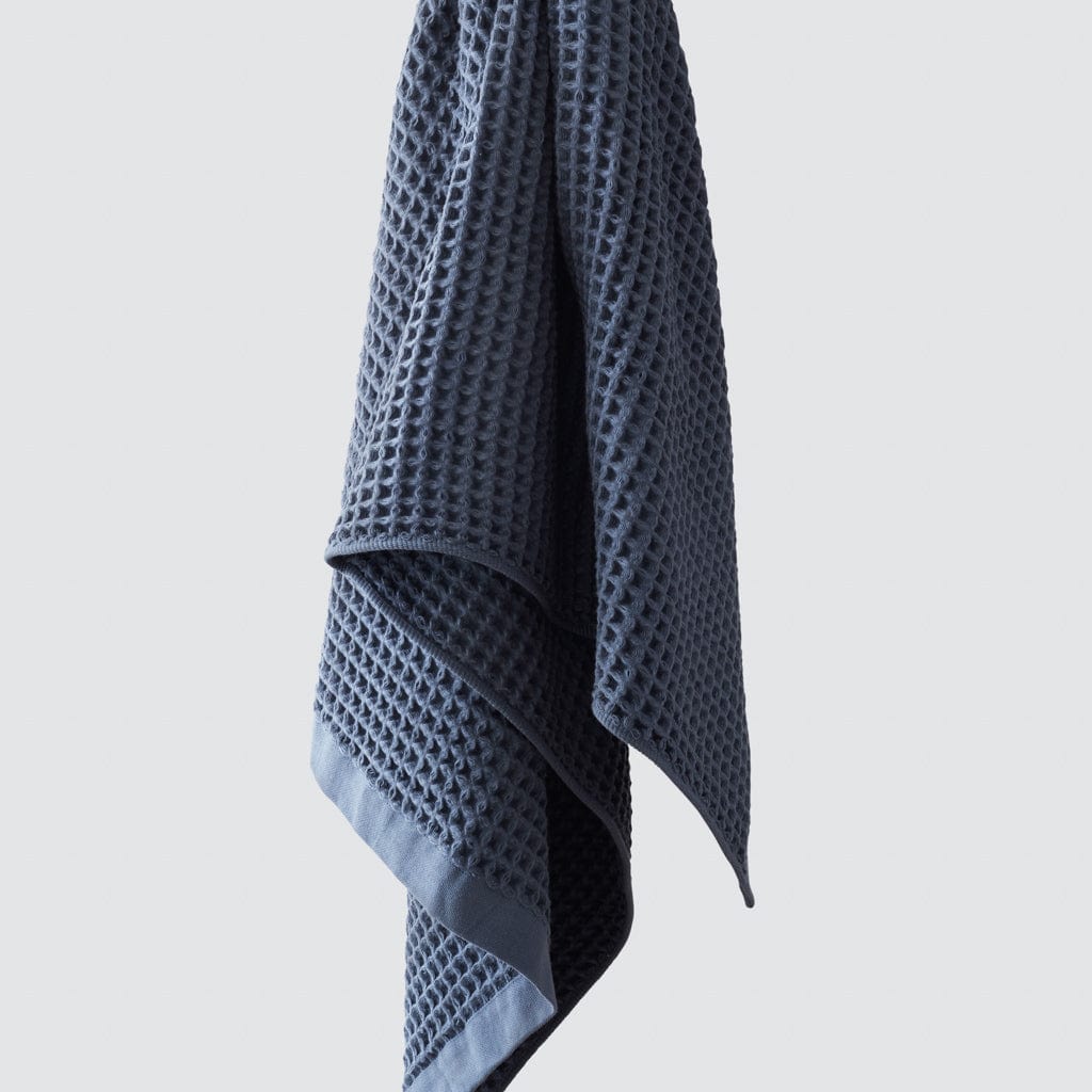 Imabari Waffle Towels - Indigo, 2 Bath Towels