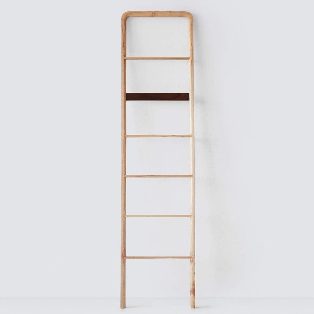 light wood accent ladder front view
