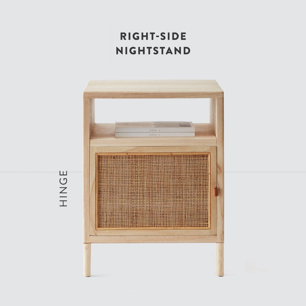 Right sided nightstand, light-mindi