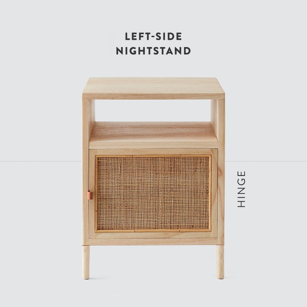 Left sided nightstand, light-mindi